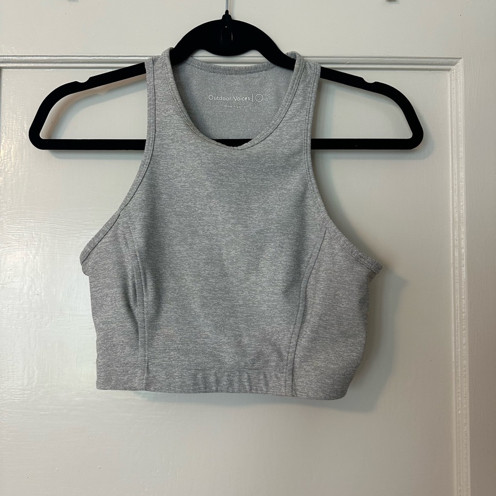 Outdoor Voices Gray Crop Top